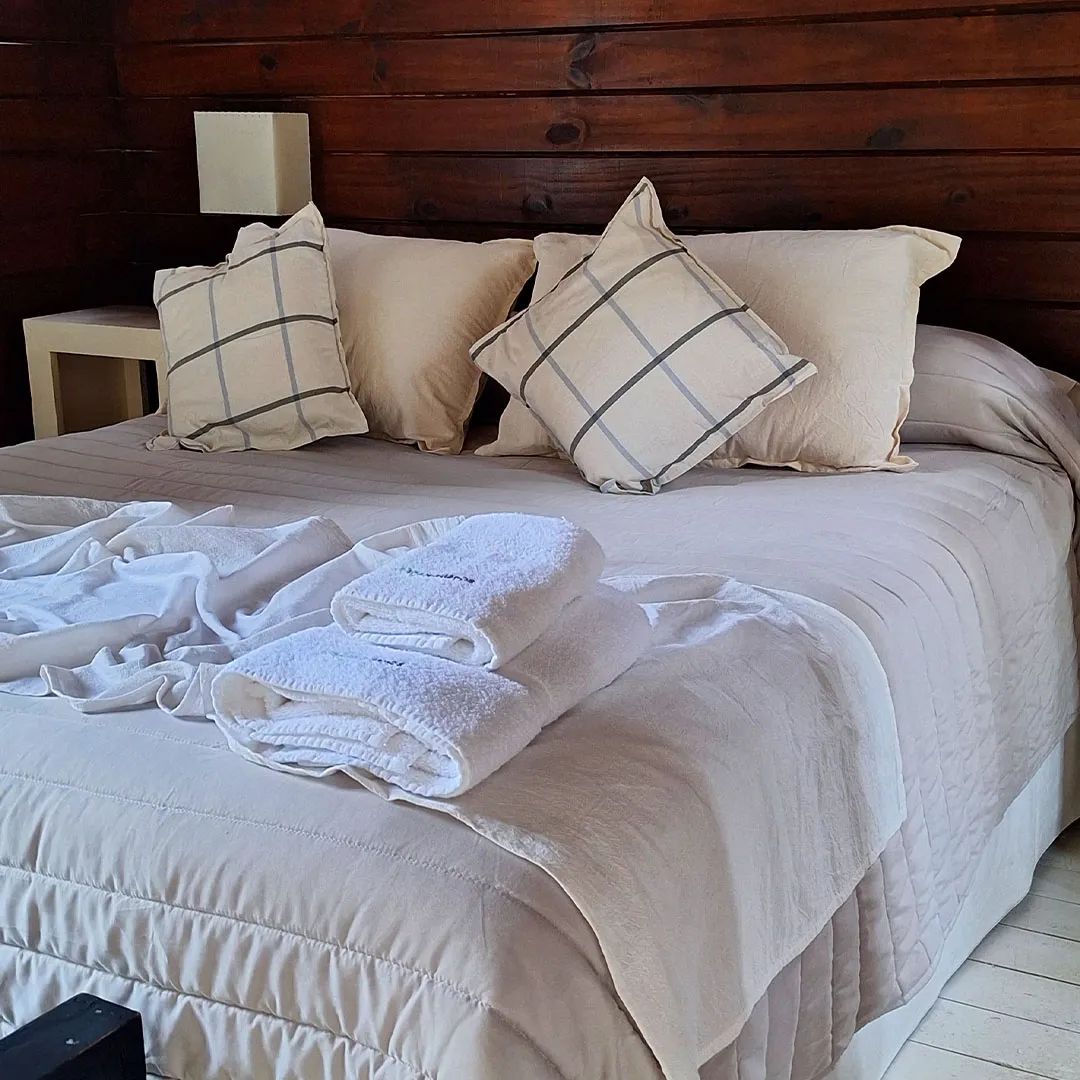 Dormitorio de la cabaña 2 ambientes 2 plantas