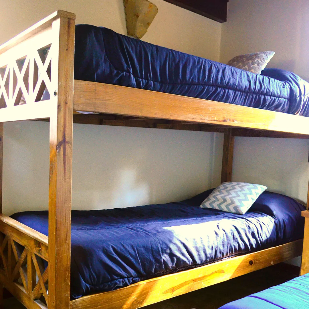 Dormitorio secundario de la cabaña 3 ambientes 1 planta